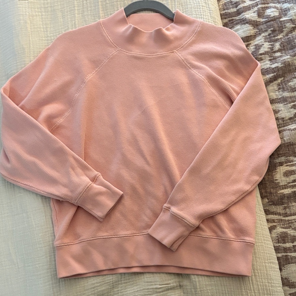 LEALLO 100% cotton Pink Crewneck Sweatshirt